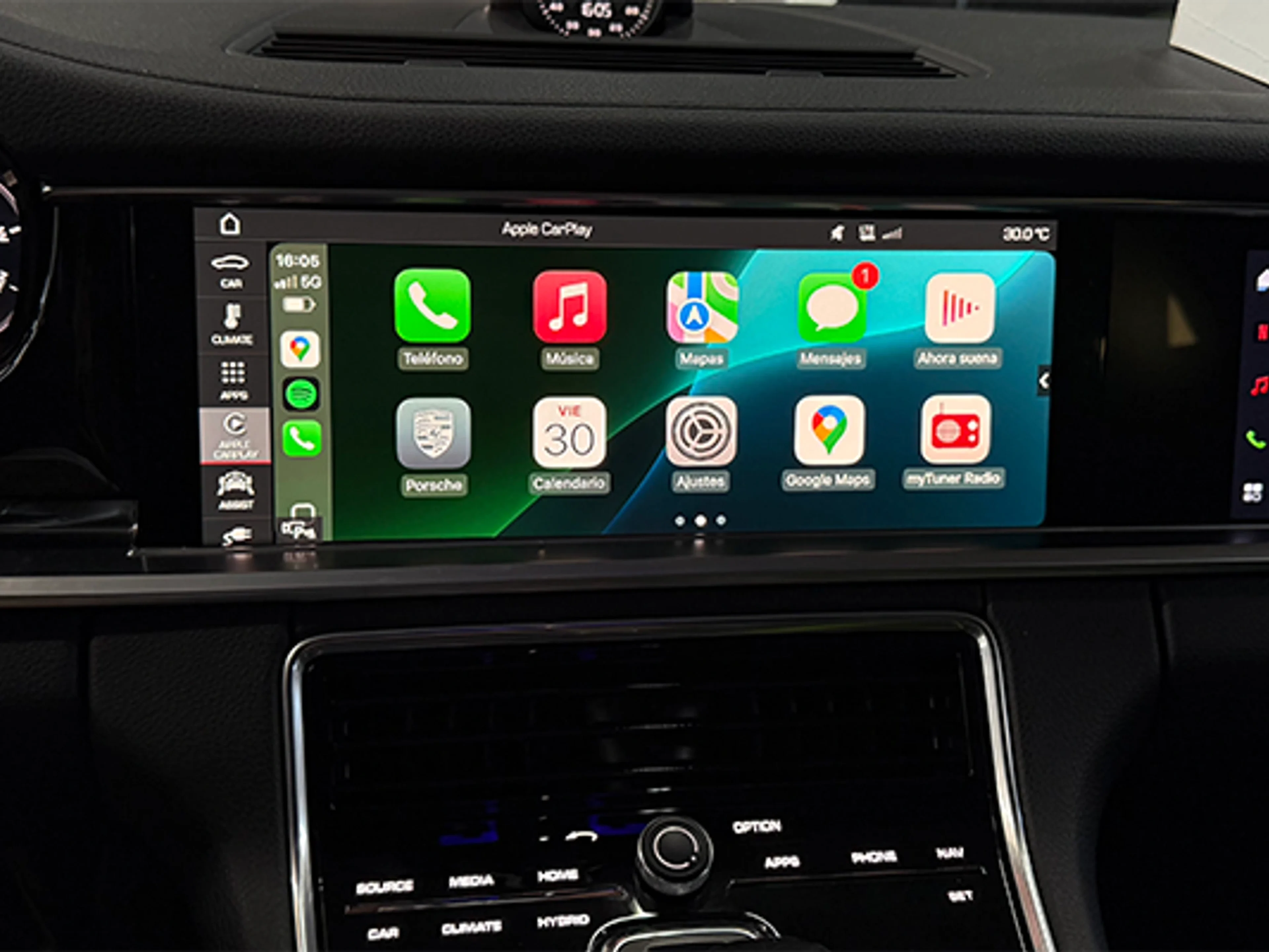 Ampliación CarPlay a pantalla completa Porsche