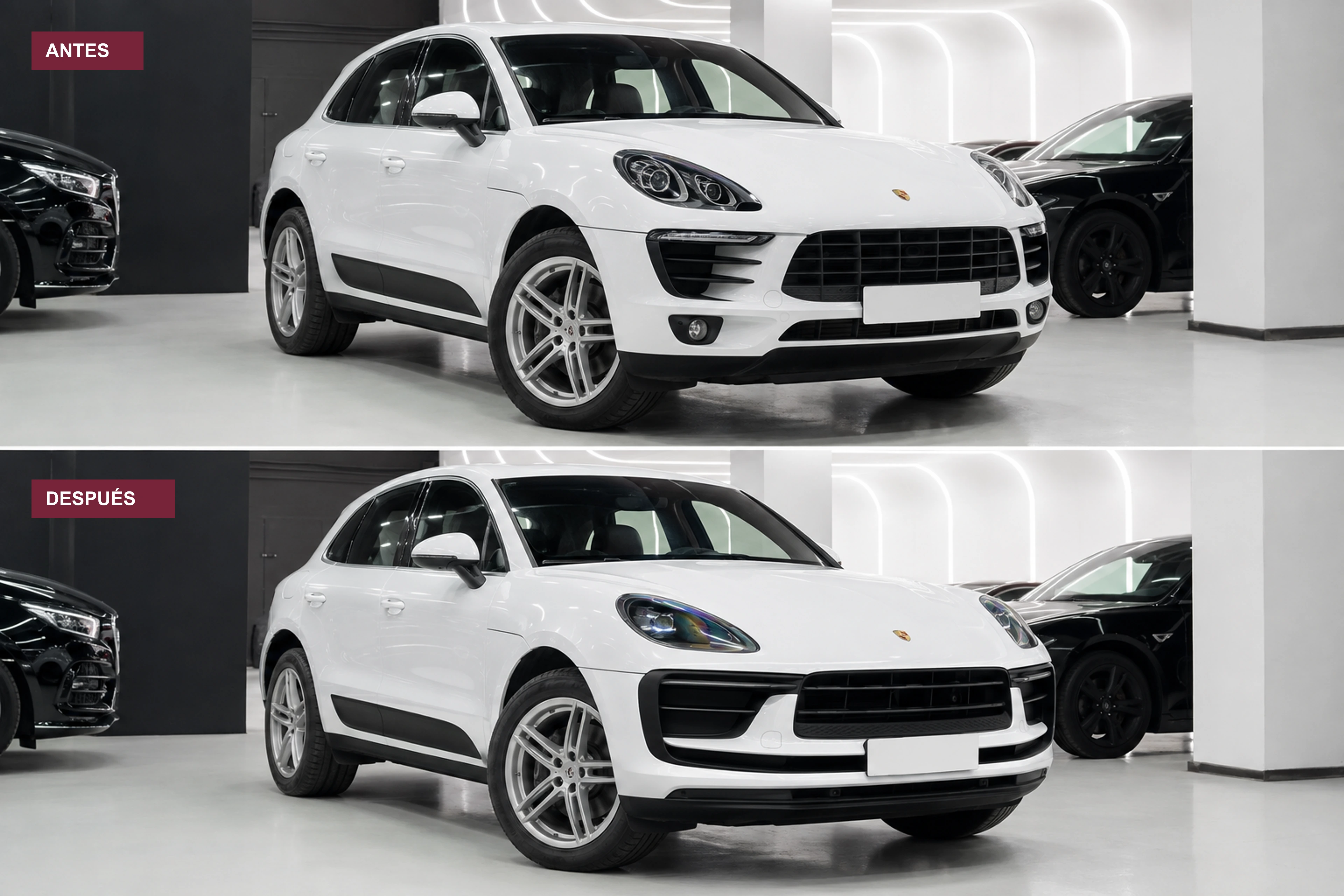 Conversión exterior Porsche Macan 95B restyling
