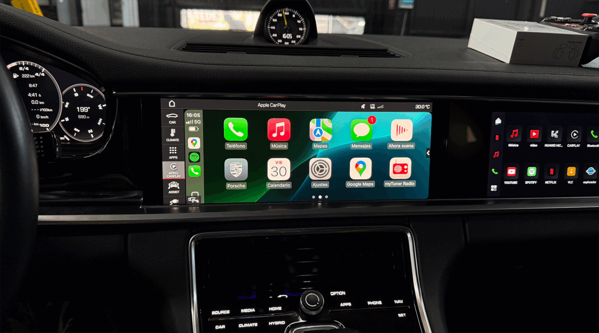 Ampliación Pantalla Completa Carplay Porsche Cayenne - Imagen 2