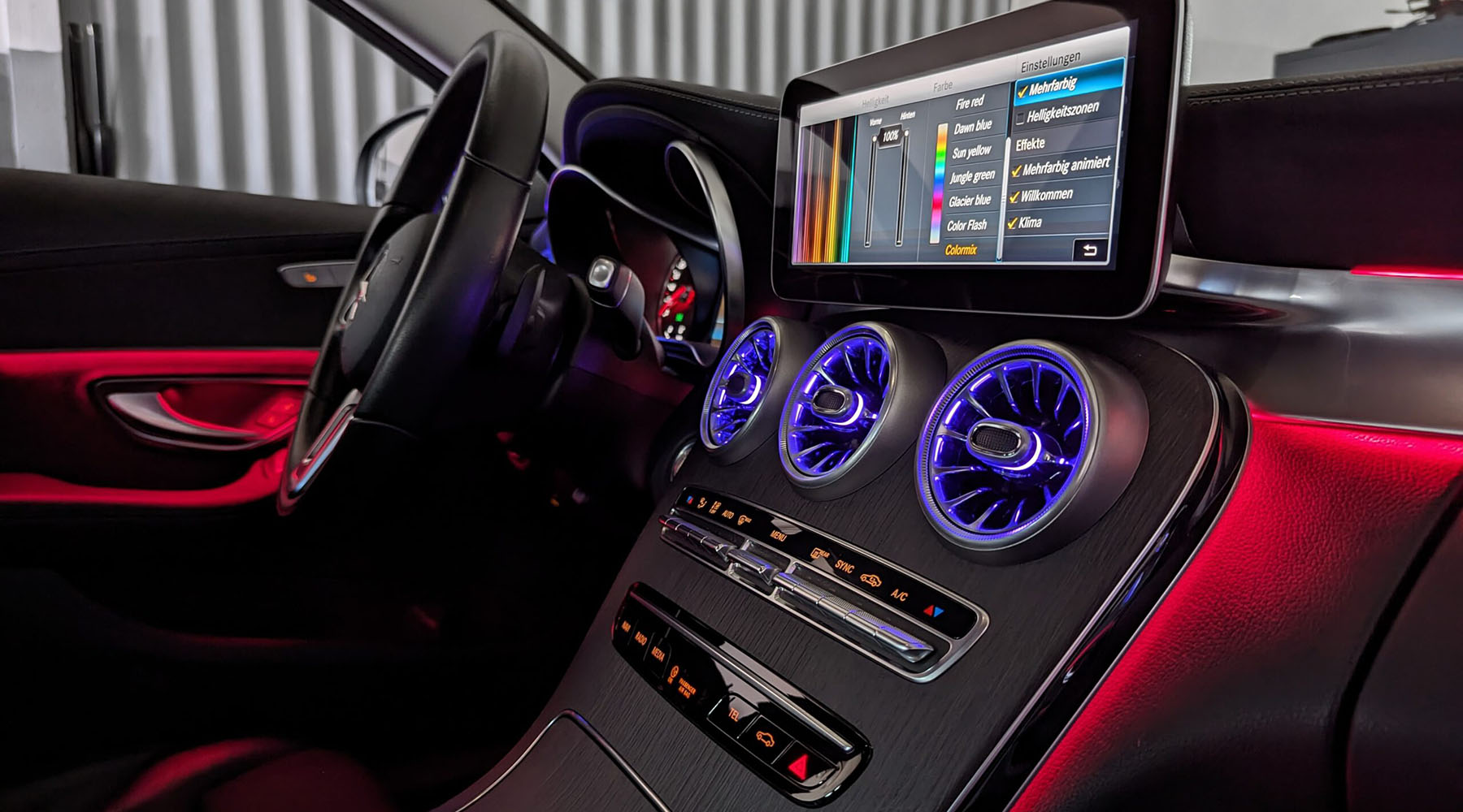 Iluminación Ambiental Mercedes-Benz Clase C (W205) - Imagen 6